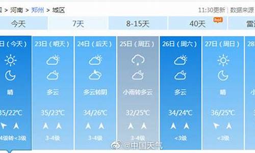 郑州一周天气予报_郑州一周天气预报查询一周最新